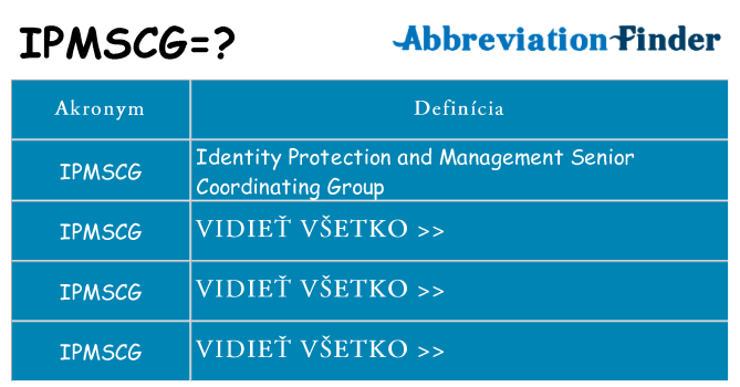 Čo stojí za ipmscg