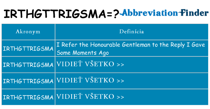 Čo stojí za irthgttrigsma