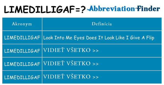 Čo stojí za limedilligaf