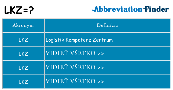 Čo stojí za lkz