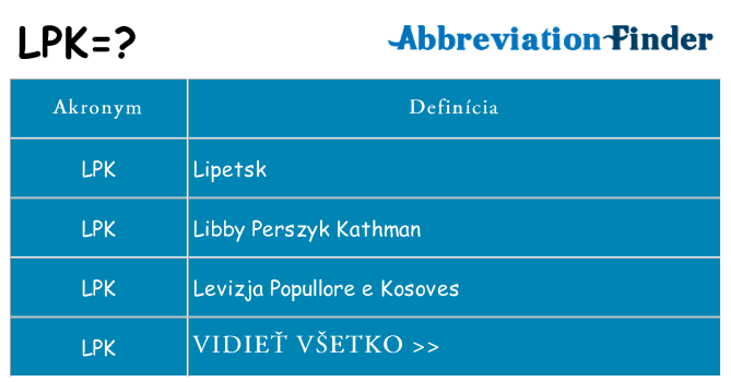Čo stojí za lpk