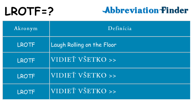 Čo stojí za lrotf