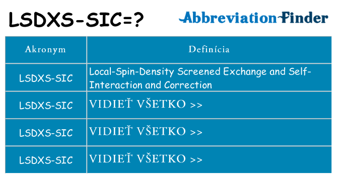 Čo stojí za lsdxs-sic