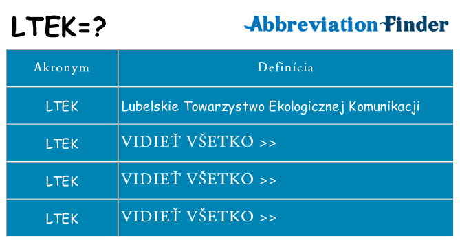 Čo stojí za ltek