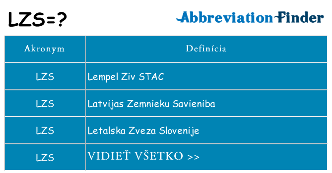 Čo stojí za lzs