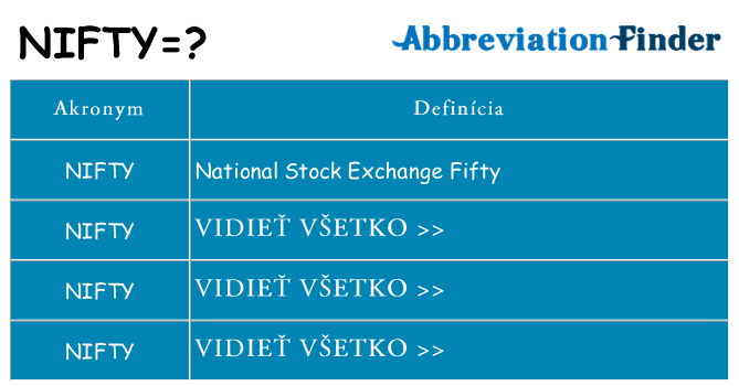 Čo stojí za nifty