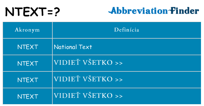 Čo stojí za ntext