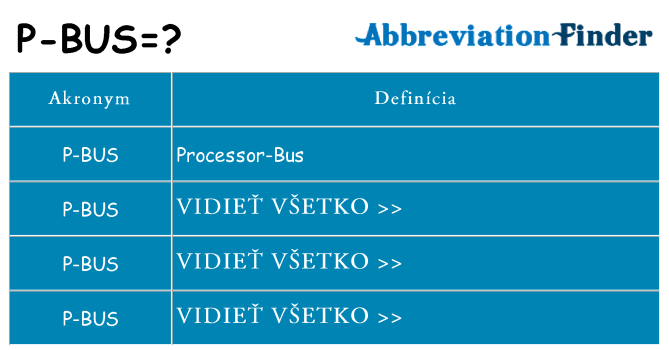 Čo stojí za p-bus