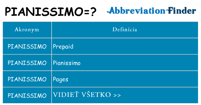 Čo stojí za pianissimo