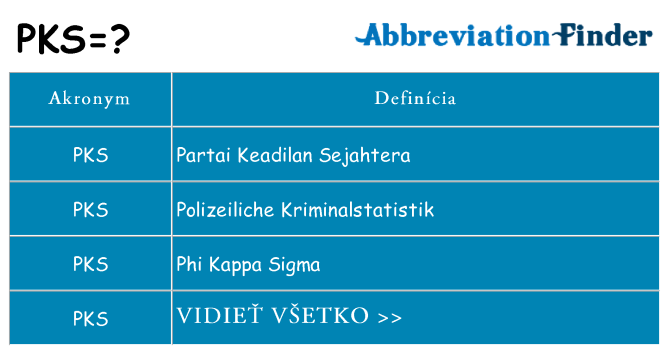 Čo stojí za pks