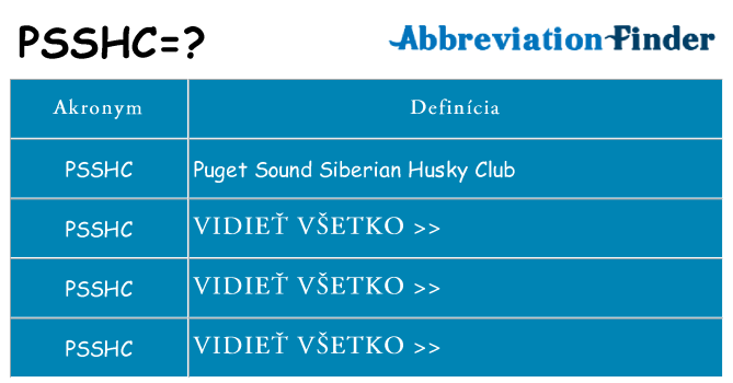 Čo stojí za psshc