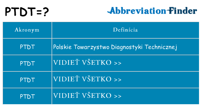 Čo stojí za ptdt
