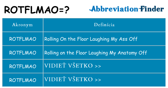 Čo stojí za rotflmao