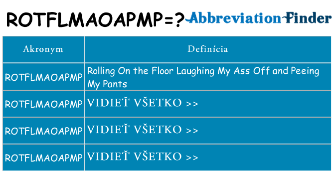 Čo stojí za rotflmaoapmp