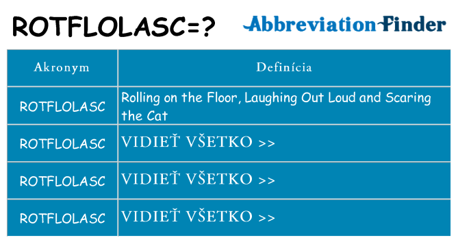 Čo stojí za rotflolasc