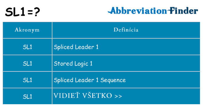 Čo stojí za sl1