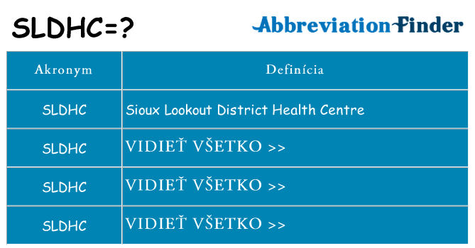 Čo stojí za sldhc