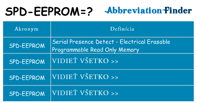 Čo stojí za spd-eeprom