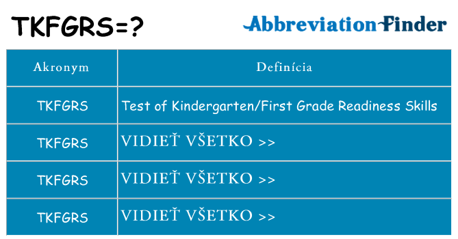 Čo stojí za tkfgrs
