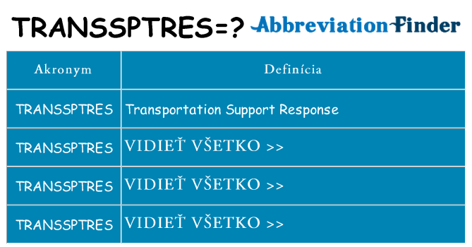 Čo stojí za transsptres
