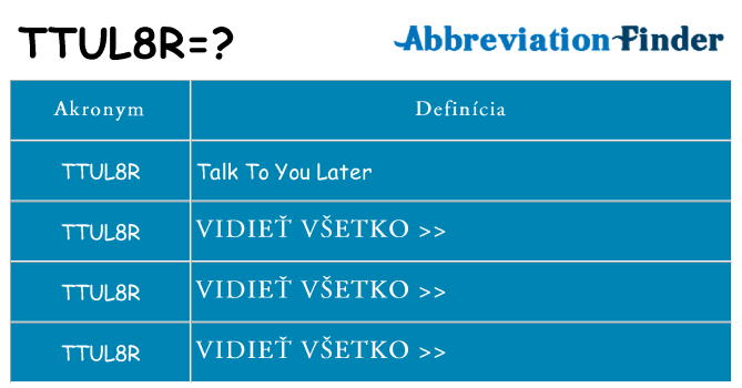 Čo stojí za ttul8r