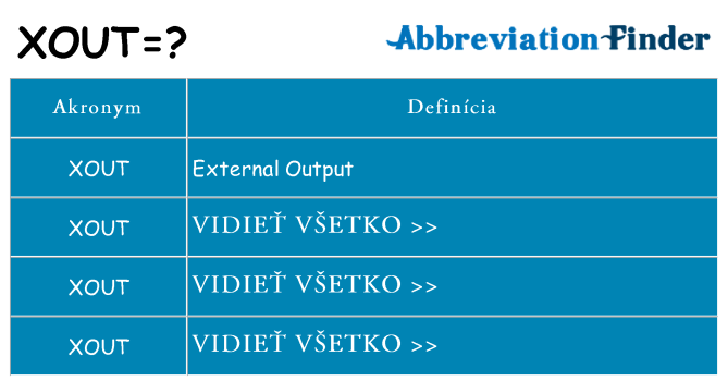 Čo stojí za xout