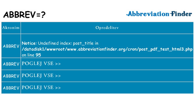 Kaj abbrev stati