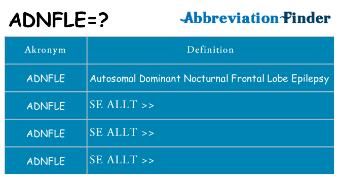 Vad står adnfle för