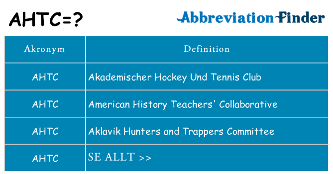 Vad står ahtc för