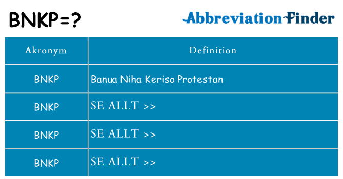 Vad står bnkp för