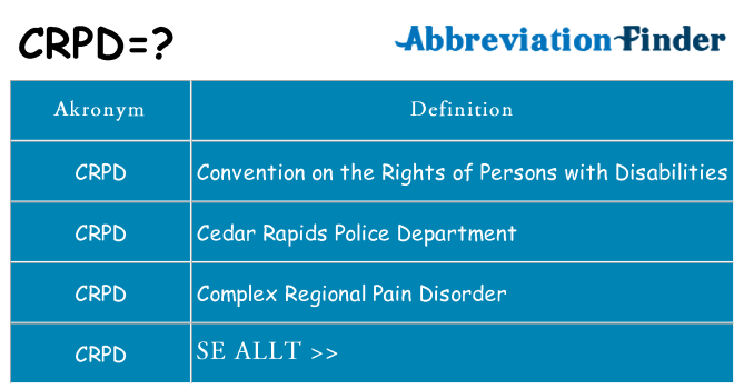 Vad står crpd för