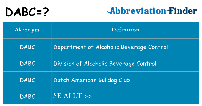 Vad står dabc för