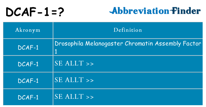 Vad står dcaf-1 för