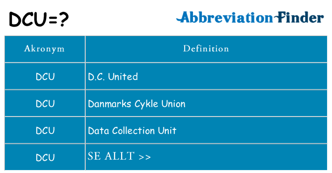 Vad står dcu för