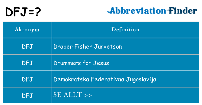 Vad står dfj för