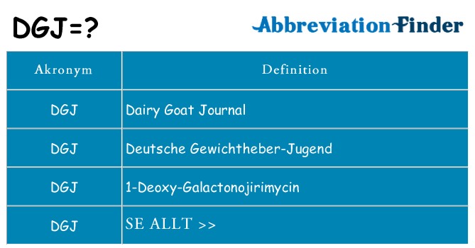 Vad står dgj för