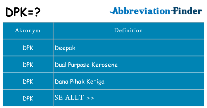 Vad står dpk för
