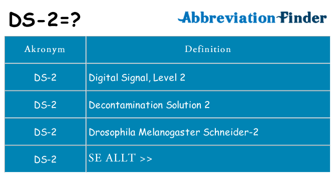 Vad står ds-2 för