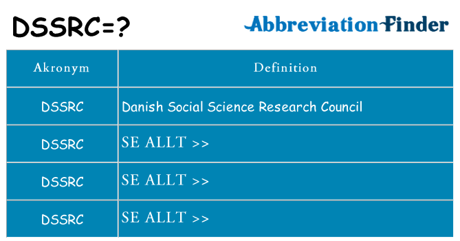 Vad står dssrc för
