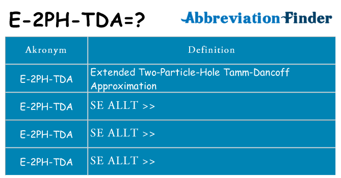 Vad står e-2ph-tda för