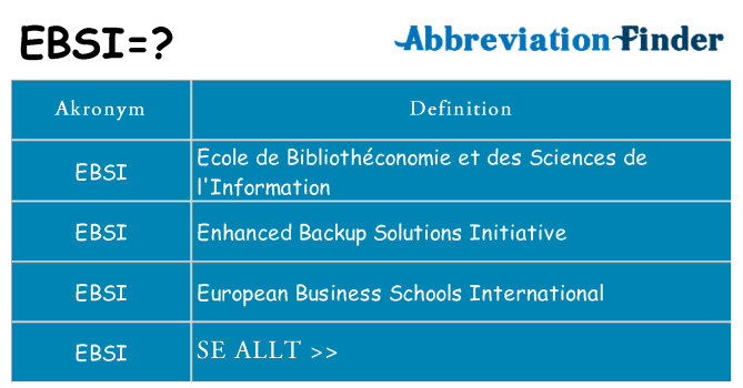 Vad står ebsi för