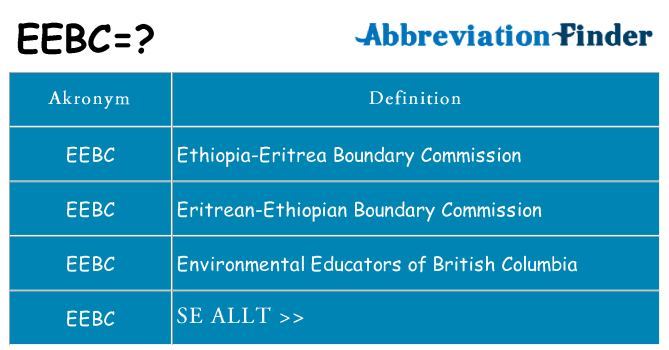 Vad står eebc för