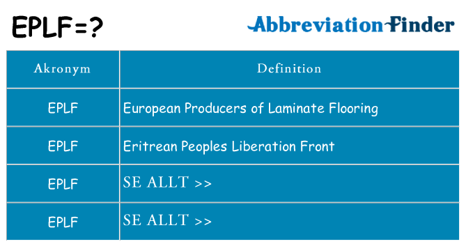 Vad står eplf för