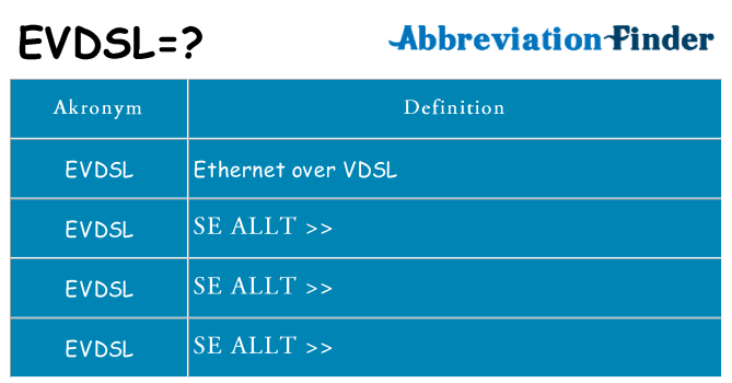 Vad står evdsl för