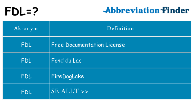 Vad står fdl för