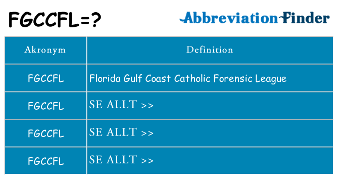 Vad står fgccfl för