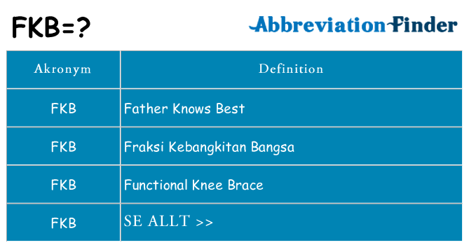 Vad står fkb för