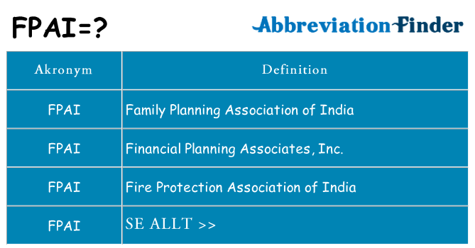 Vad står fpai för