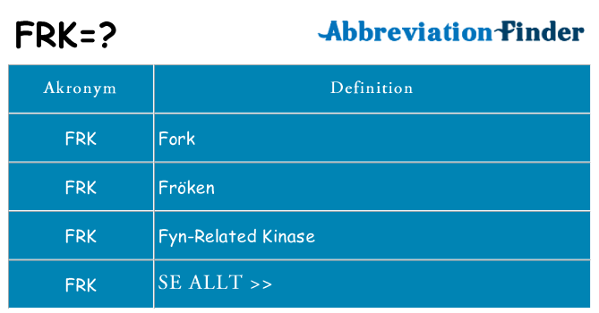 Vad står frk för