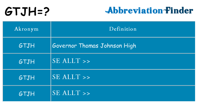 Vad står gtjh för